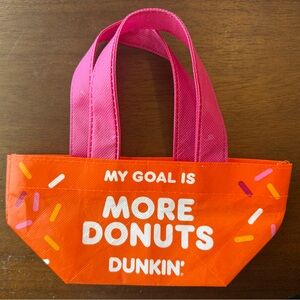 Dunkin' Orange and Pink Mini Tote Bag